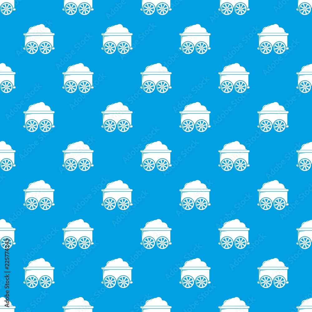 Poster train wagon pattern vector seamless blue repeat for any use
