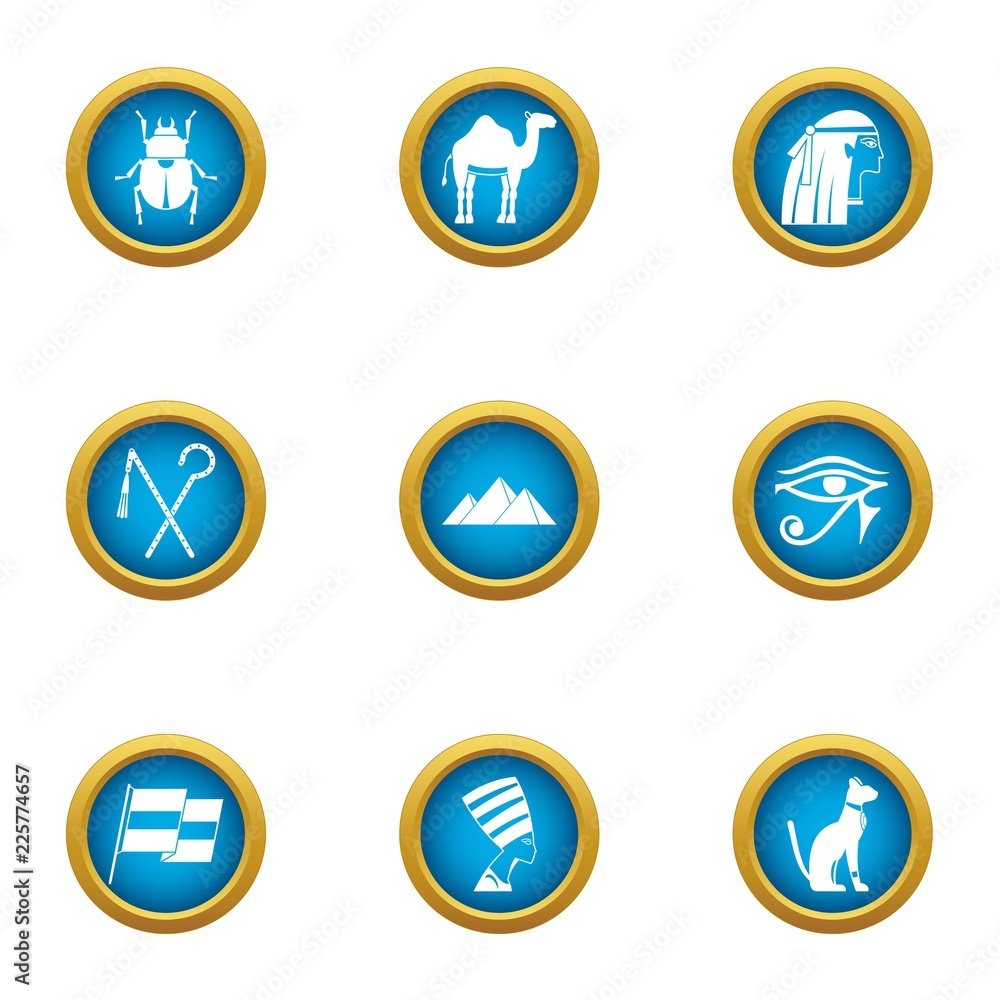 Poster generation icons set. flat set of 9 generation vector icons for web isolated on white background