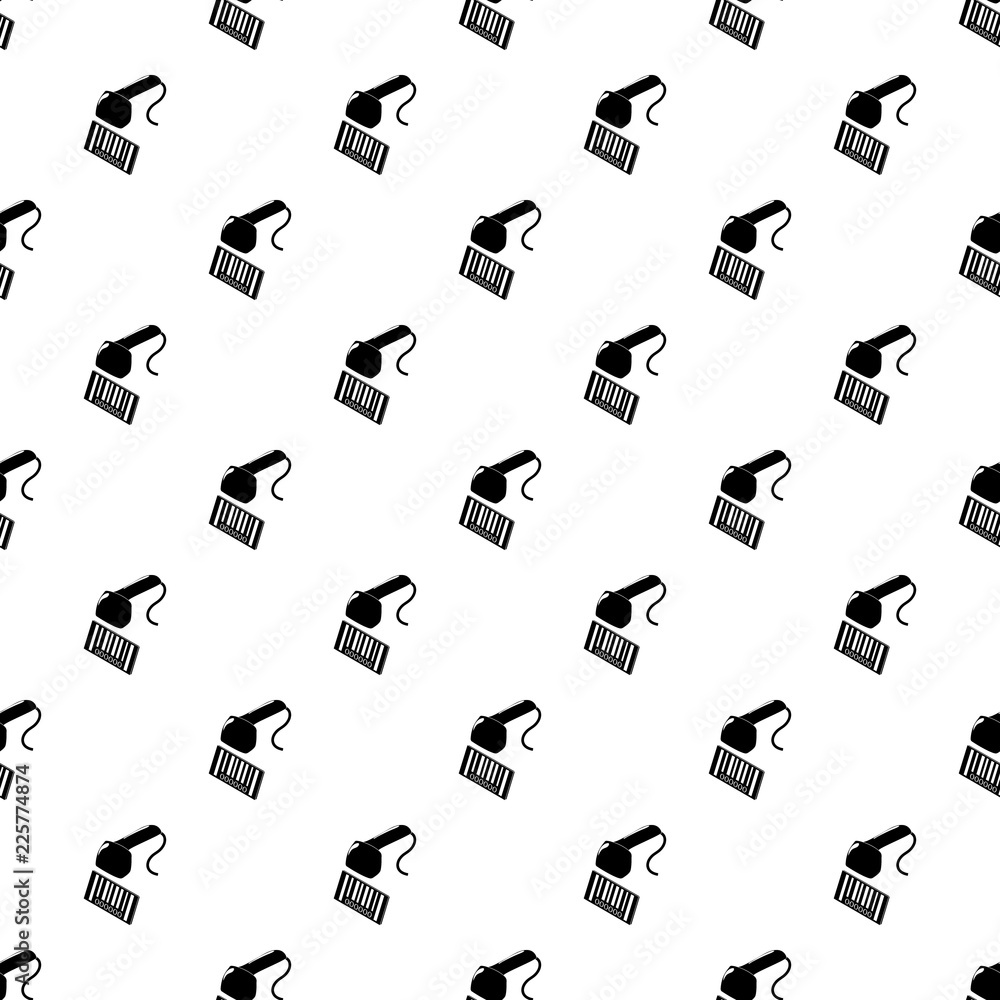 Poster market code scanner pattern vector seamless repeating for any web design