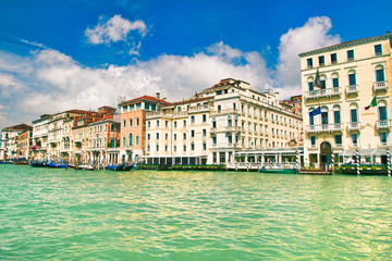 Buildings along the Grand Canal in Venice, Italy