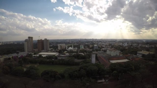 Panoramic view of the city - Foz do Igua&ccedil;u time lapse