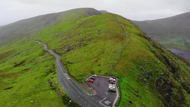 Famous Connor Pass at Dingle Peninsula in Ireland