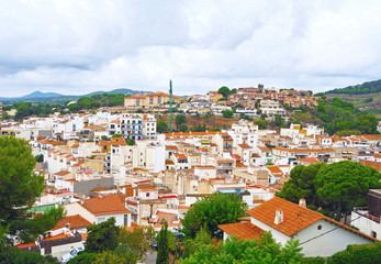 View of catalan village of Sant Pol de Mar, Maresme region,province Barcelona, Catalonia, Spain
