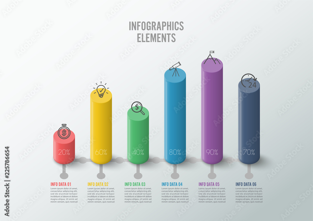 Poster infographic design template can be used for workflow layout, diagram, number options, web design. in