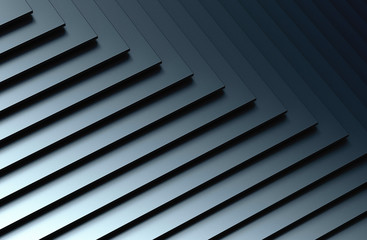 The abstract metal pattern background. 3D illustration.