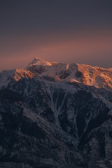 mountain top sunset