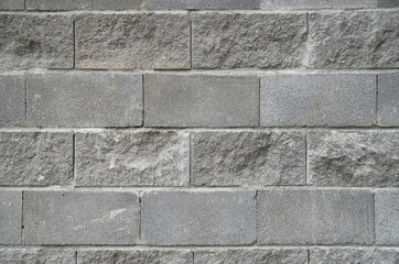 New wall of stone closeup