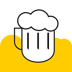 Flat beer icon