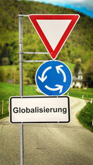 Schild 364 - Globalisierung - obrazy, fototapety, plakaty