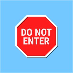Do Not Enter. Road sign icon. Vector illustration