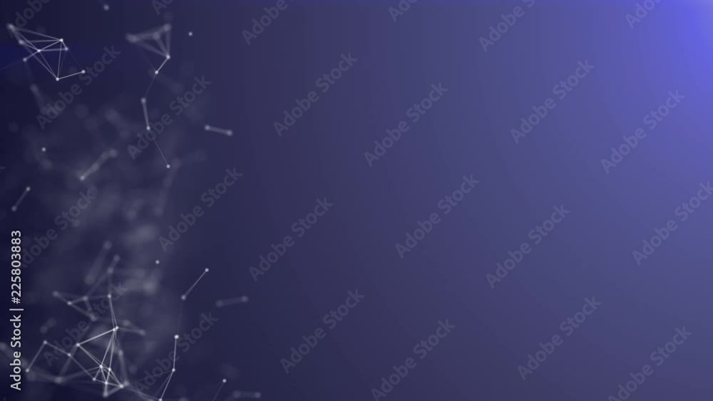 Poster nanotechnology abstract plexus blue color background,seamless network social media with copy space a