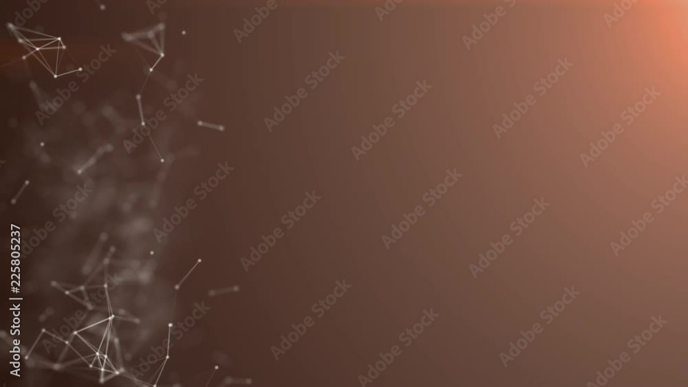 Poster nanotechnology abstract plexus coral color background,seamless network social media with copy space 