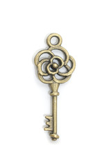 vintage key isolated on white