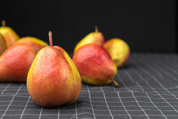Ripe pears on the table
