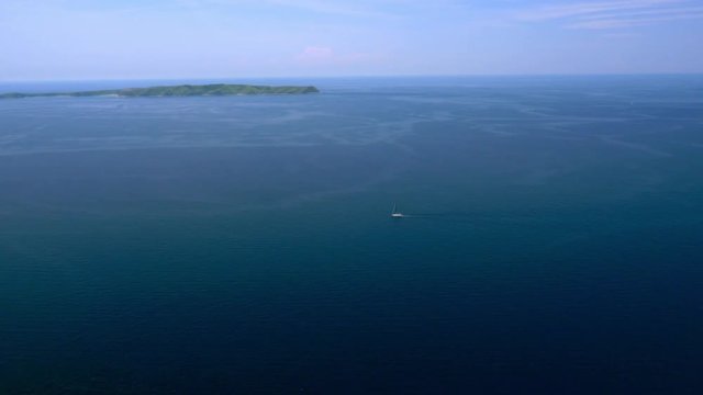 Aerial - Island Susak from the distance