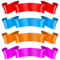 Colored silk ribbons