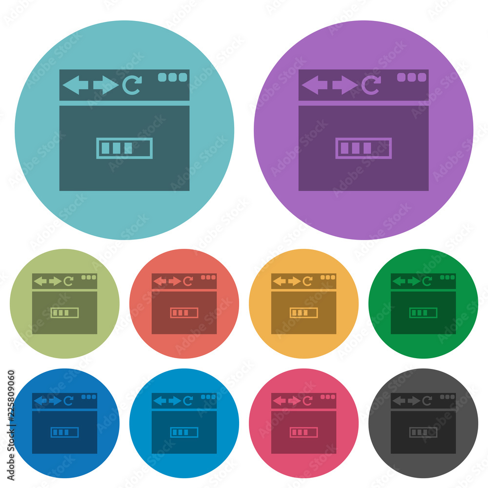 Poster browser page loading color darker flat icons