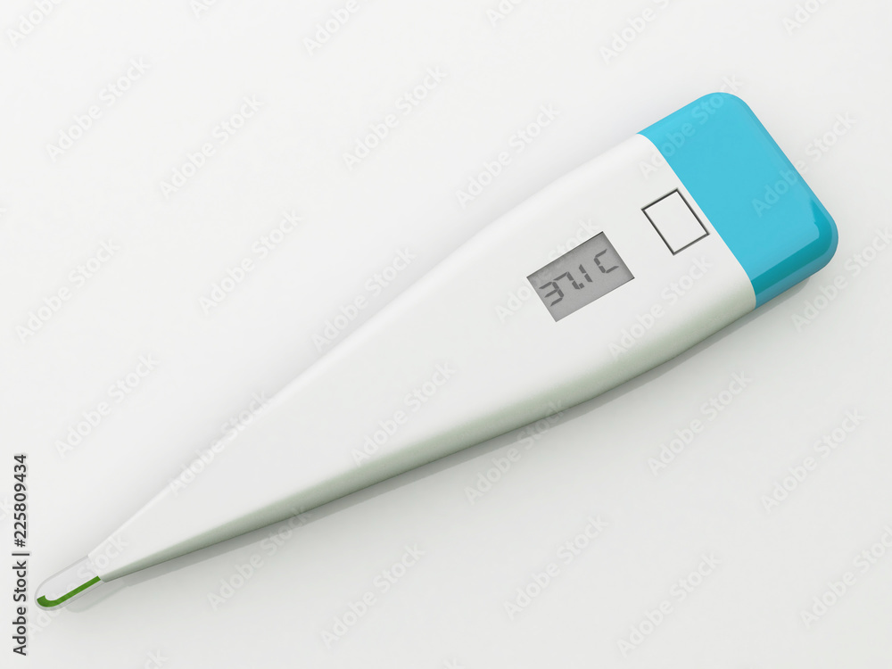 Poster 3d rendering electrical thermometer