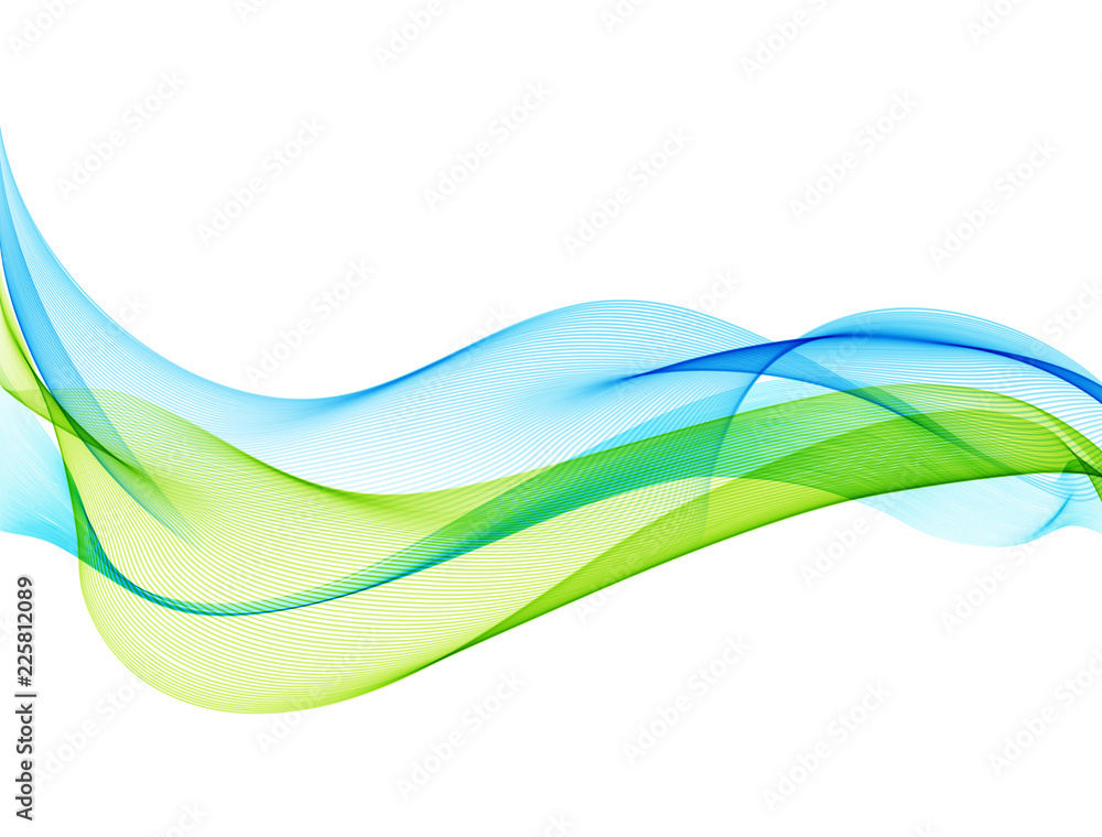Poster abstract vector background with smooth color wave