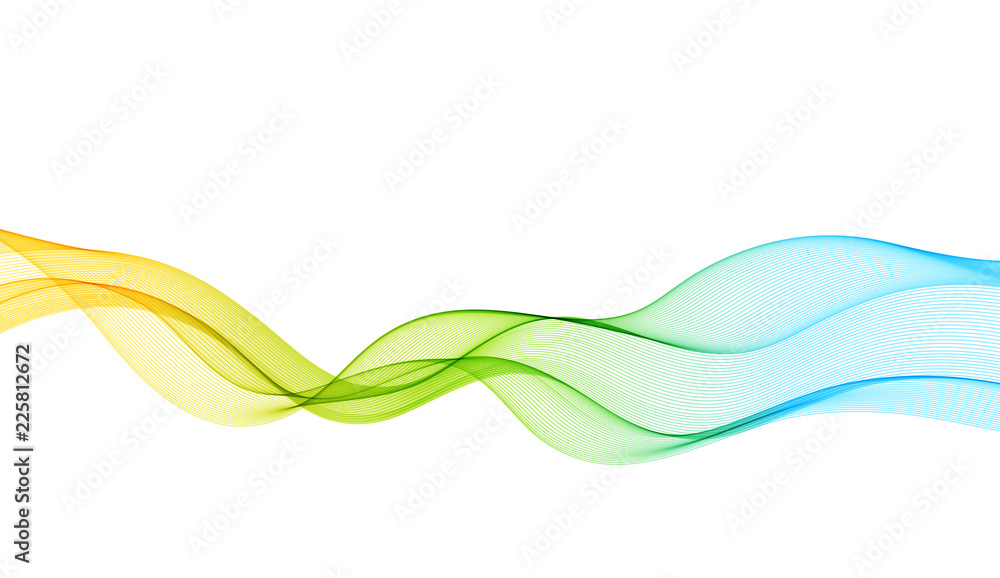 Poster abstract vector background with smooth color wave