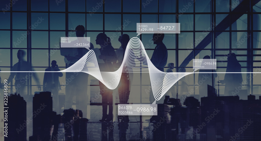 Poster diagram graphs information statistics stock data concept