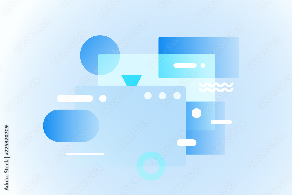Poster web pages design composition