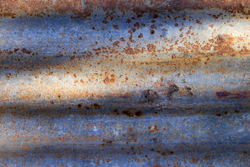 textured background of rusted corrugated sheets