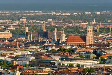 Aerial view of Munich. Munich, Bavaria, Germany