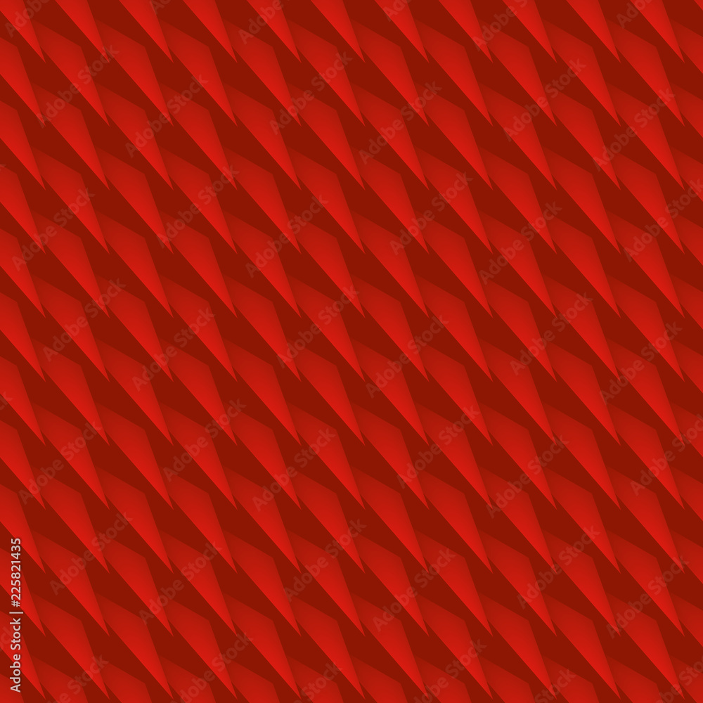 Poster volume realistic vector triangles texture, red geometric pattern, design background for you projects