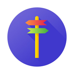 Signpost icon. Orientation, directional icon