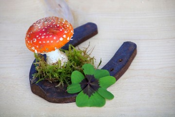 kleeblatt hufeisen fliegenpilz