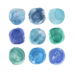 Watercolor Dots colorful