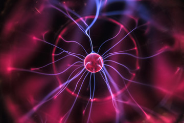 Close up of Plasma globe
