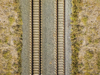 top aerial view of some railraod tracks texture isolated f