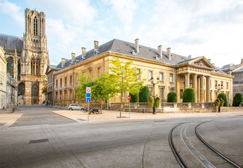 Street view in Reims city, France