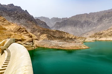 Türaufkleber Damm Wadi Dayqah Dam in Qurayyat, Oman. It is located about 70 km southeast of the Omani capital Muscat.