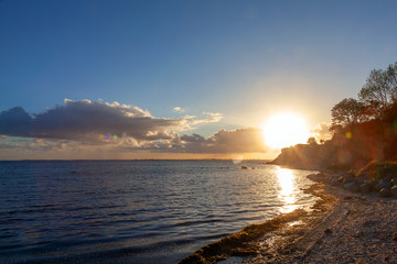 Sonnenuntergang an der Steilküste von Fehmarn