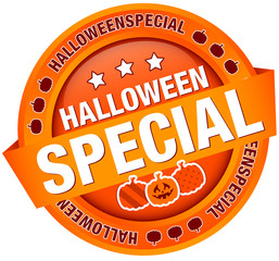 Button Banner "Halloweenspecial" Orange