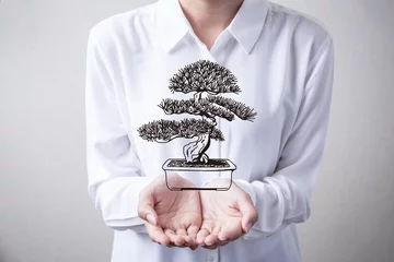 Tissu par mètre Bonsaï bonsaï japonais