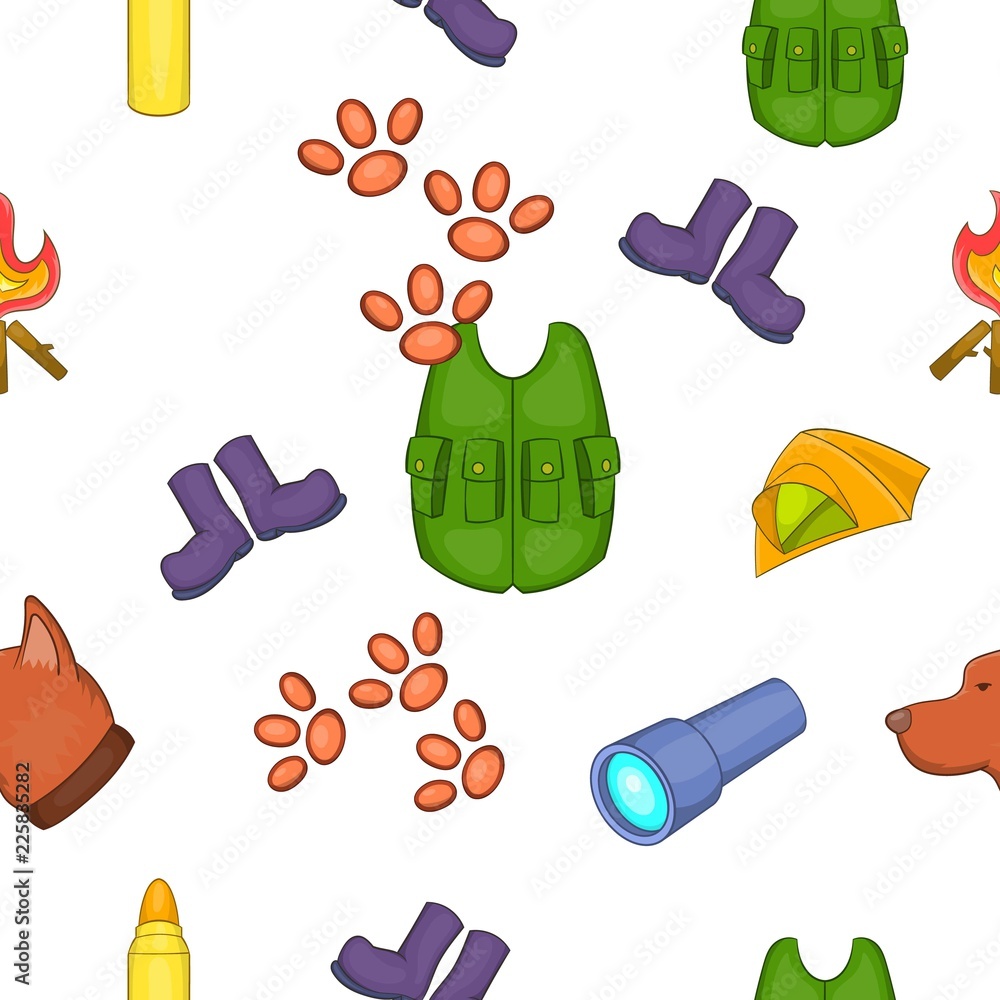 Aufkleber forest pattern. cartoon illustration of forest vector pattern for web