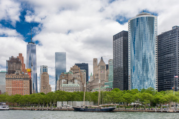 Fototapeta na wymiar Manhattan skyline, New York, USA, circa May 2015