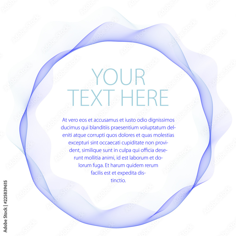 Aufkleber round frame of flowing smoke. vector abstract artistic beautiful background with copy space for text