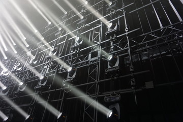 spotlights. rays of light