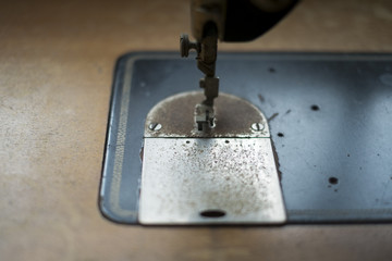 details of old sewing machine