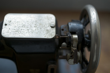 details of old sewing machine