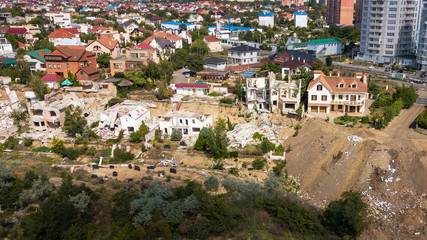 Break in the ground after an earthquake