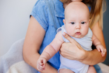 A little baby and his mom.