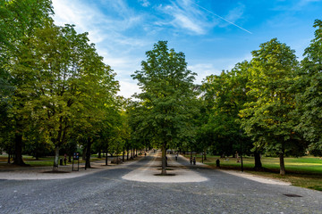 Parc des Bastions with blue sky in Geneva, Switzerland