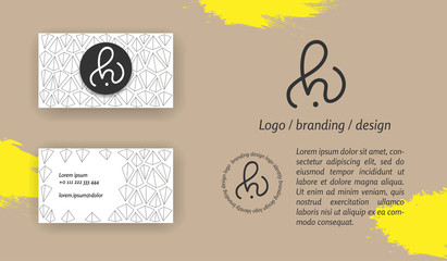 Creative monogram - hand drawn calligraphy sign. Can be used as a logo.