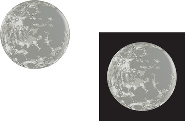 luna chiara e a sfondo nero © frrlbt